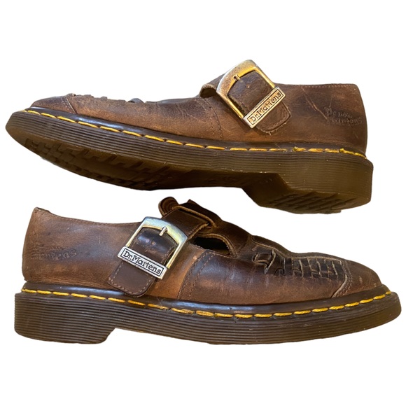 Dr. Martens Soft Woven Oxfords with Buckles, Sz 5 - Picture 1 of 7